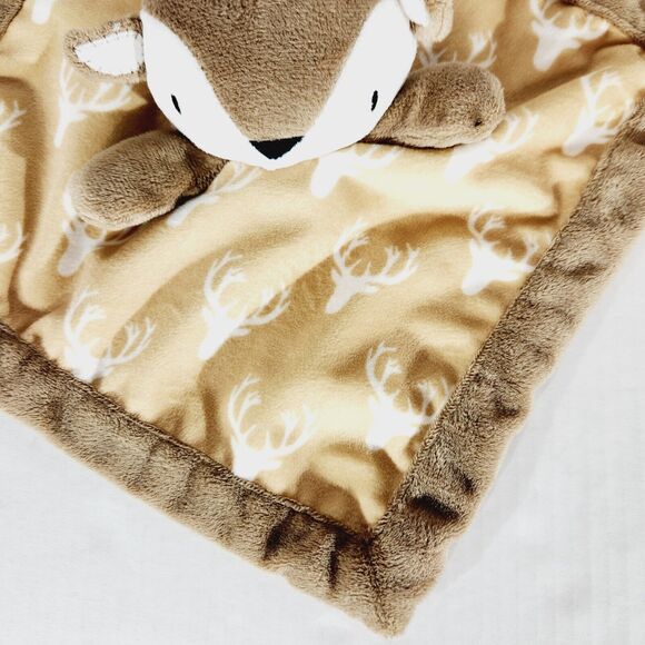 Levtex Deer Baby Security Blanket Lovey Brown White 11in 2018 Antlers Soft Toy - Picture 5 of 10